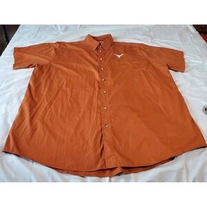 University of Texas Coop Men's Embroidered Logo‎ Button Down 3XL Burnt Orange
